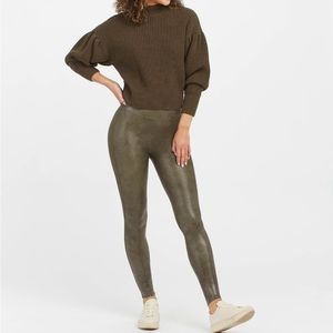 SPANX Faux Leather Croc Shine Leggings